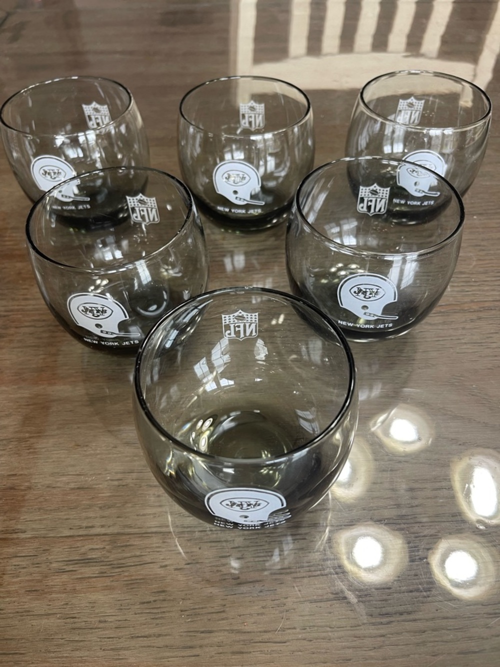 NFL New York Jets Smoky Gray Whisky Glasses - Set of 6